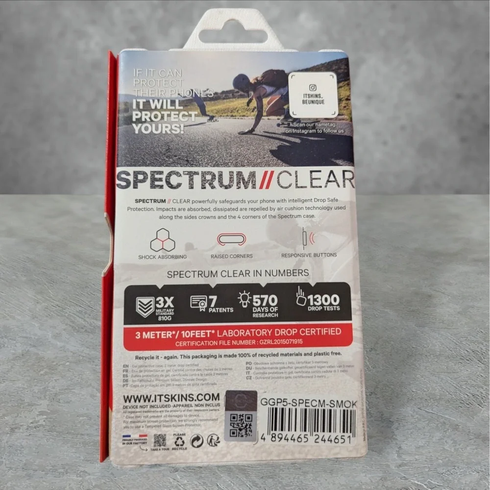 T2 Itskins Spectrum Clear Case For Google Pixel 5 Gray See Description